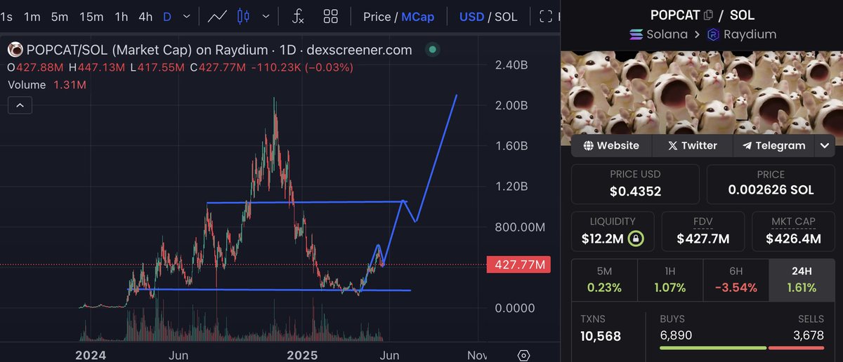 $Popcat looks amazing, aped some tokens 

Is community here?