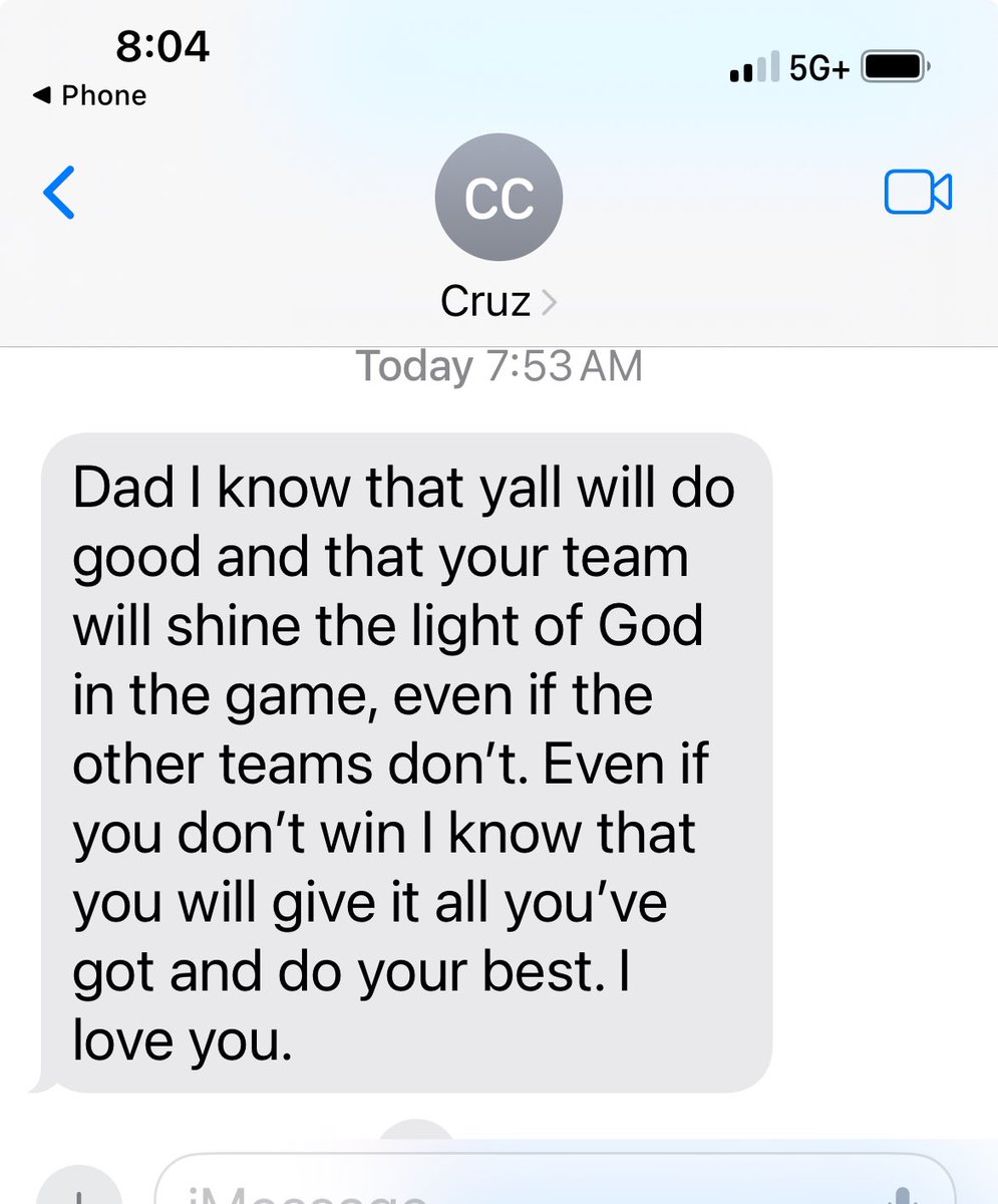 I think my 13yr old son has a pretty firm grasp on what’s important. Thank you Lord.