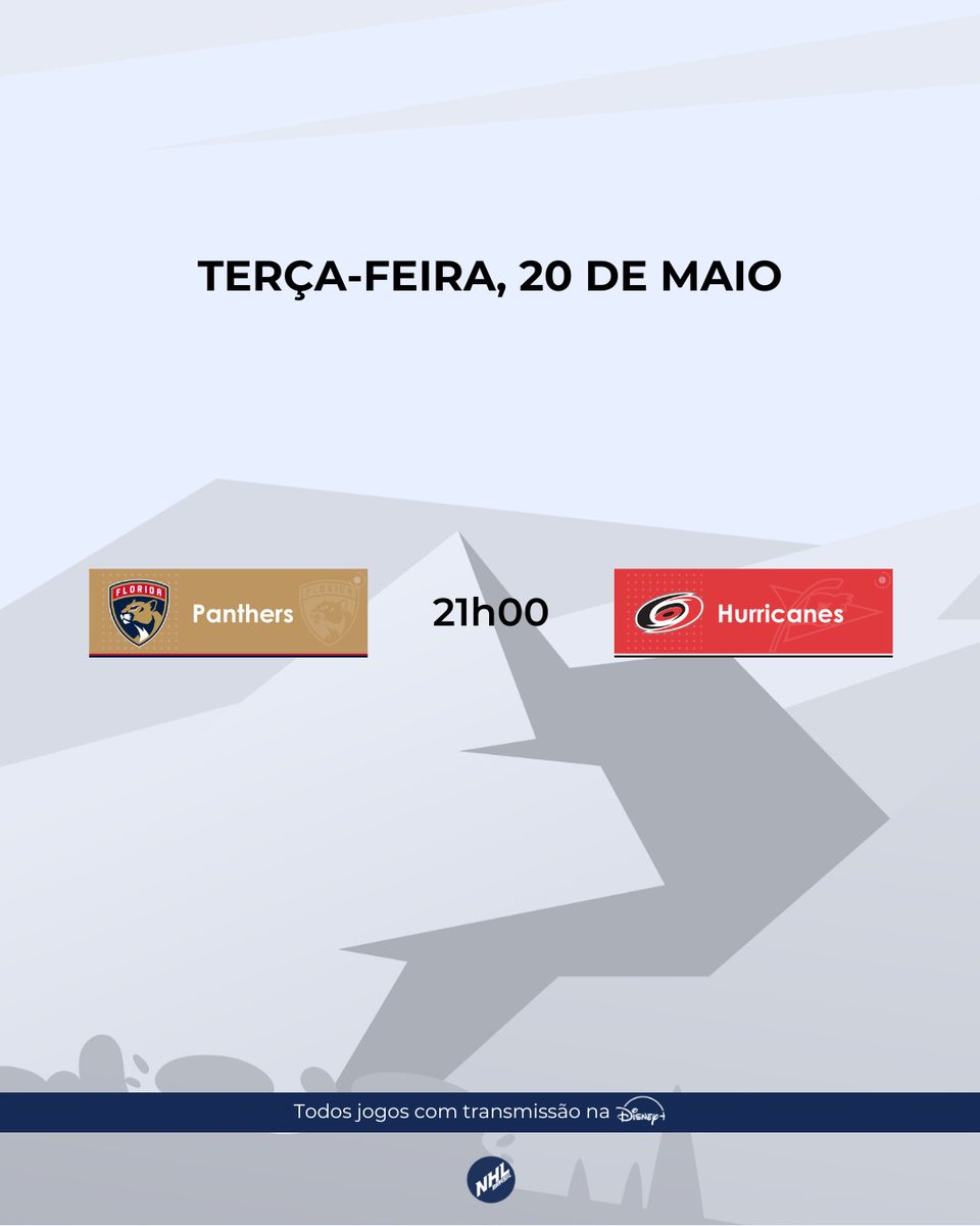 🚨JOGO DO DIA 🚨

Hora de começar a final de conferência, com o Panthers visitando o Hurricanes para o jogo 1 do Leste.

#BrasilTemNHL