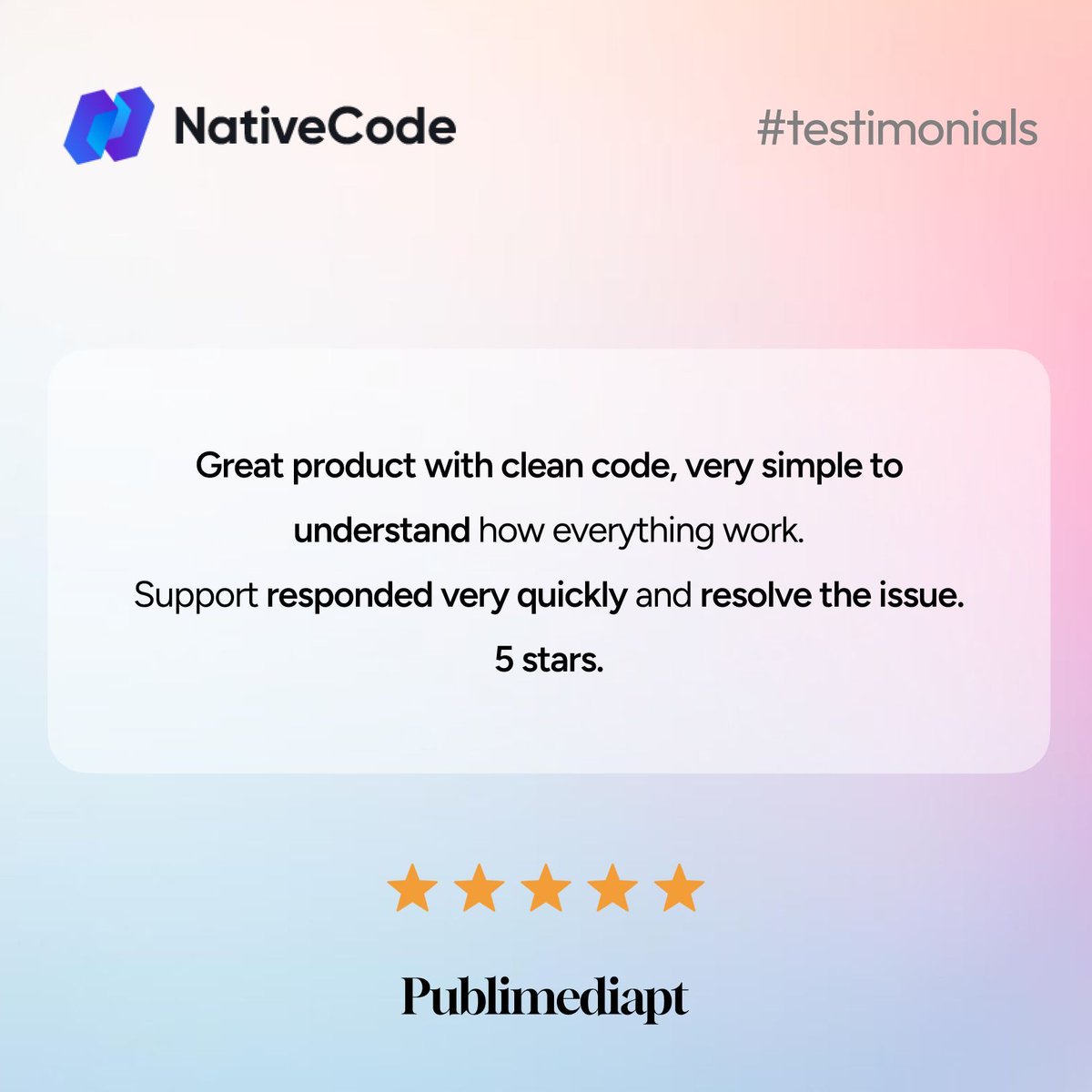 NativeCodeIn's tweet image. ✨ Dropping a dose of Positivity 😇
🔗 Check our Products here - cutt.ly/6raSfYYJ
#SaaS #NativeCode #ClientFeedback