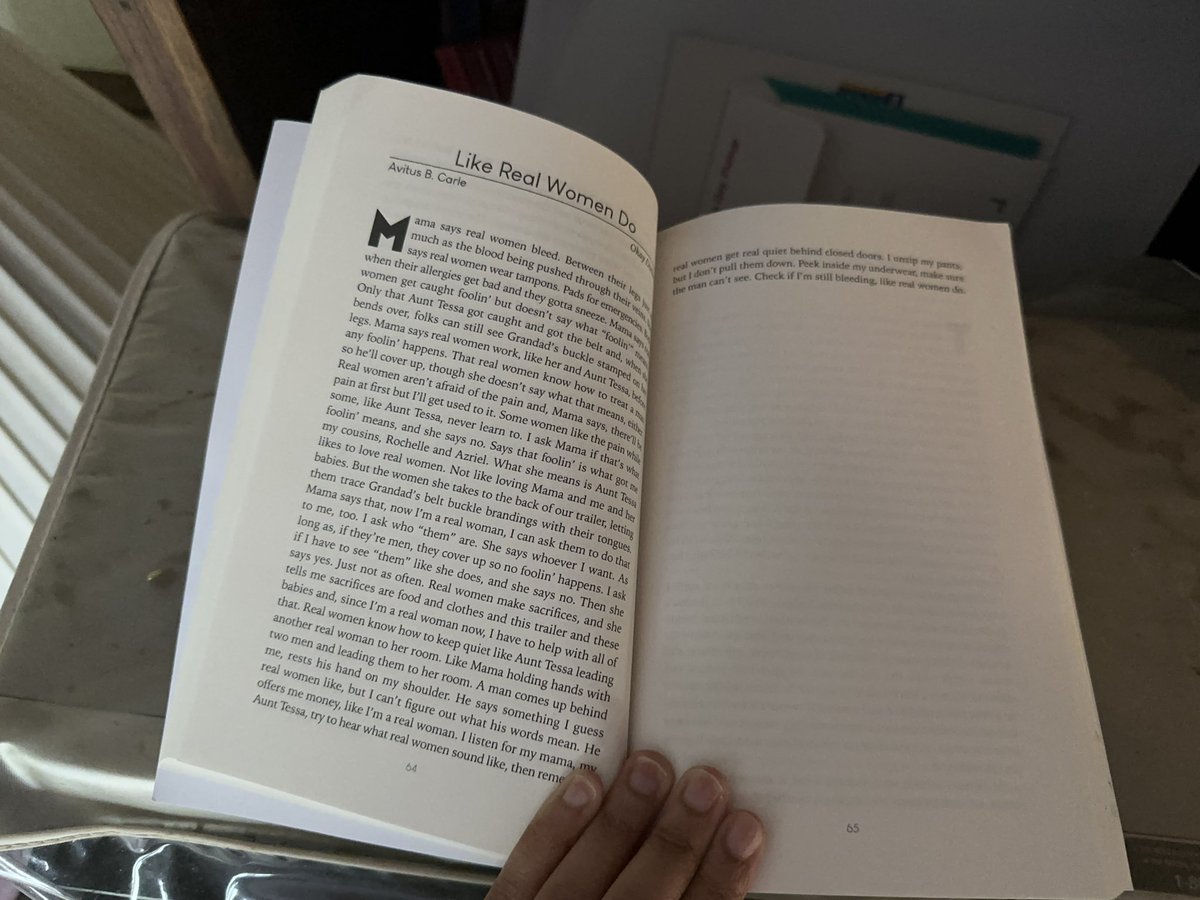 Avitus B. Carle (she/her) (@avitusbcarle) on Twitter photo So many incredible small fictions in the 2024 anthology I can’t put it down!
And thank you <a href="/okaydonkeymag/">Okay Donkey Magazine</a> for nominating my flash, LIKE REAL WOMEN DO, for inclusion and Amber Sparks for selecting me to be one of many for The Best Small Fictions 2024! So many incredible small fictions in the 2024 anthology I can’t put it down!
And thank you <a href="/okaydonkeymag/">Okay Donkey Magazine</a> for nominating my flash, LIKE REAL WOMEN DO, for inclusion and Amber Sparks for selecting me to be one of many for The Best Small Fictions 2024!