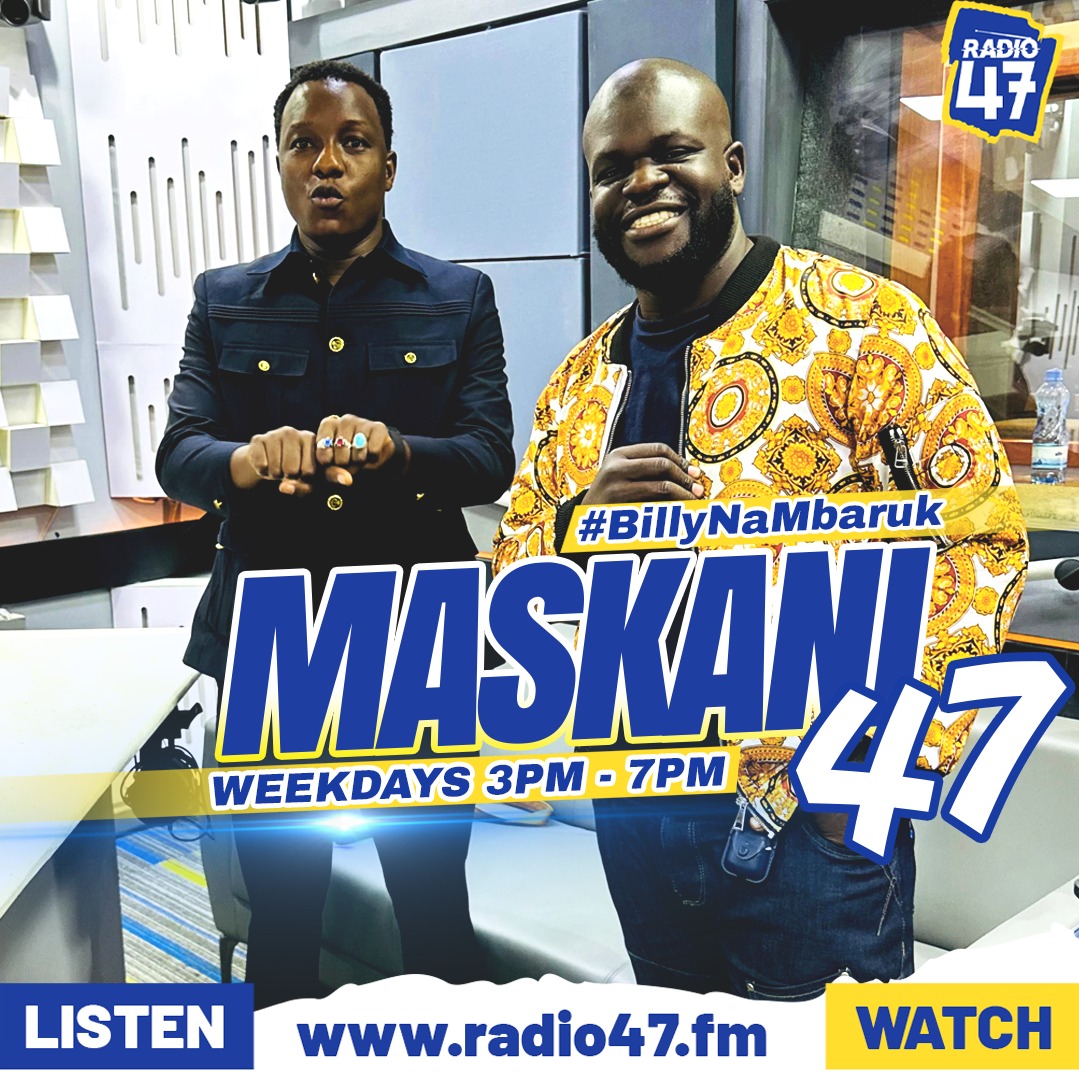 Radio 47 (@radio47_kenya) on Twitter photo It's time for pure fun, good times and inshallah 🔥🔥🔥 Karibu ndani ya Maskani 47 ukiwa na the most faithful duo <a href="/BillyMiya/">Billy Miya</a> na <a href="/mbarukmwalimu/">Mbaruk Mwalimu</a>.
Ni story gani wasikose kuzungumzia leo hii?
#HapaNdipo #BillyNaMbaruk It's time for pure fun, good times and inshallah 🔥🔥🔥 Karibu ndani ya Maskani 47 ukiwa na the most faithful duo <a href="/BillyMiya/">Billy Miya</a> na <a href="/mbarukmwalimu/">Mbaruk Mwalimu</a>.
Ni story gani wasikose kuzungumzia leo hii?
#HapaNdipo #BillyNaMbaruk