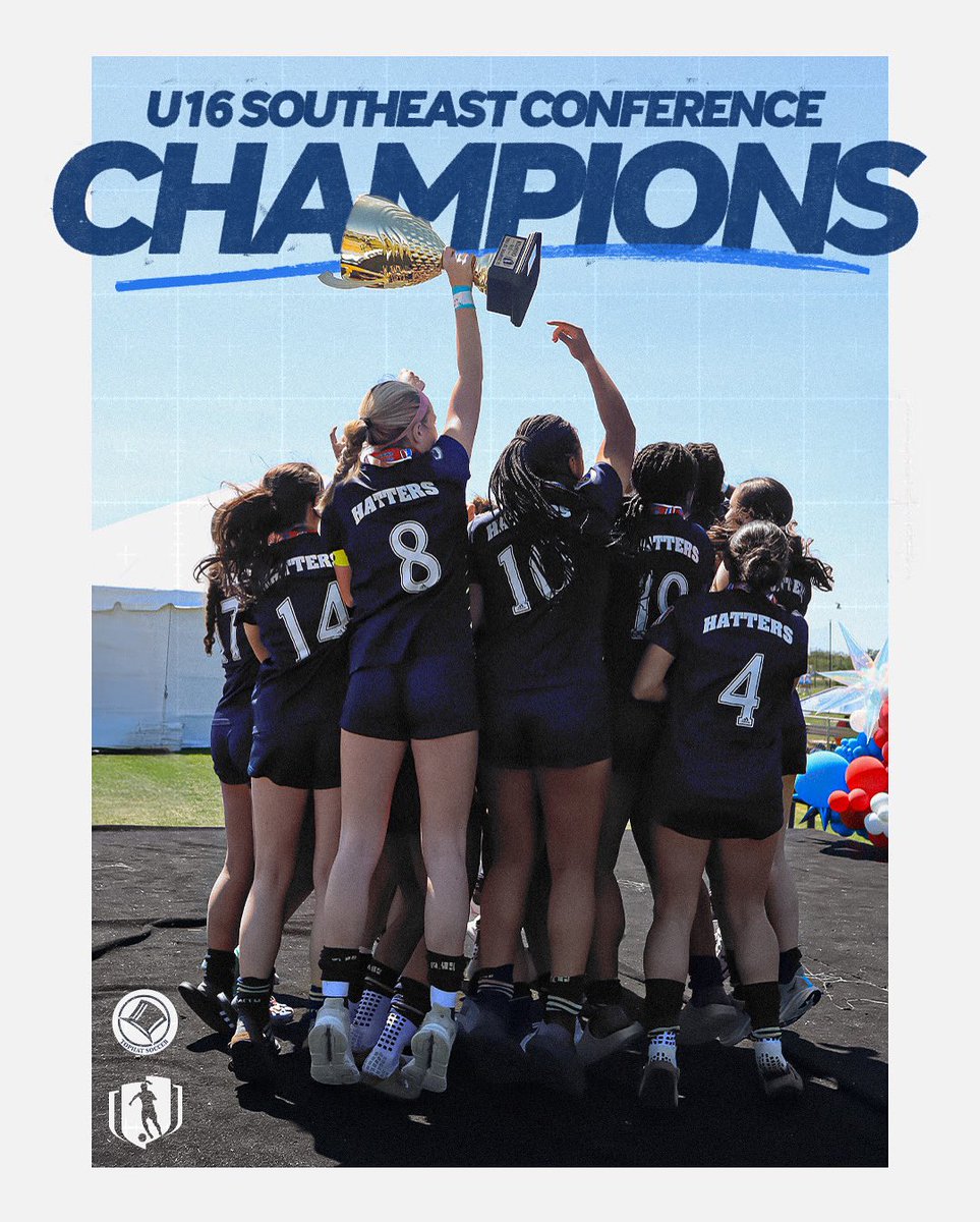 tophat09gagold's tweet photo. The Hatters are your U16 Southeast Conference Champions

18-1-1 overall | 15-1-1 in conference

🏆Champions Cup Champs
🏆SE Conference Champs

Next stop: GA National Playoffs in Norco, CA.

@ImYouthSoccer @JREskilson @travismclark @TopDrawerSoccer @TheSoccerWire @GAcademyLeague https://t.co/b6gPy2LkjW