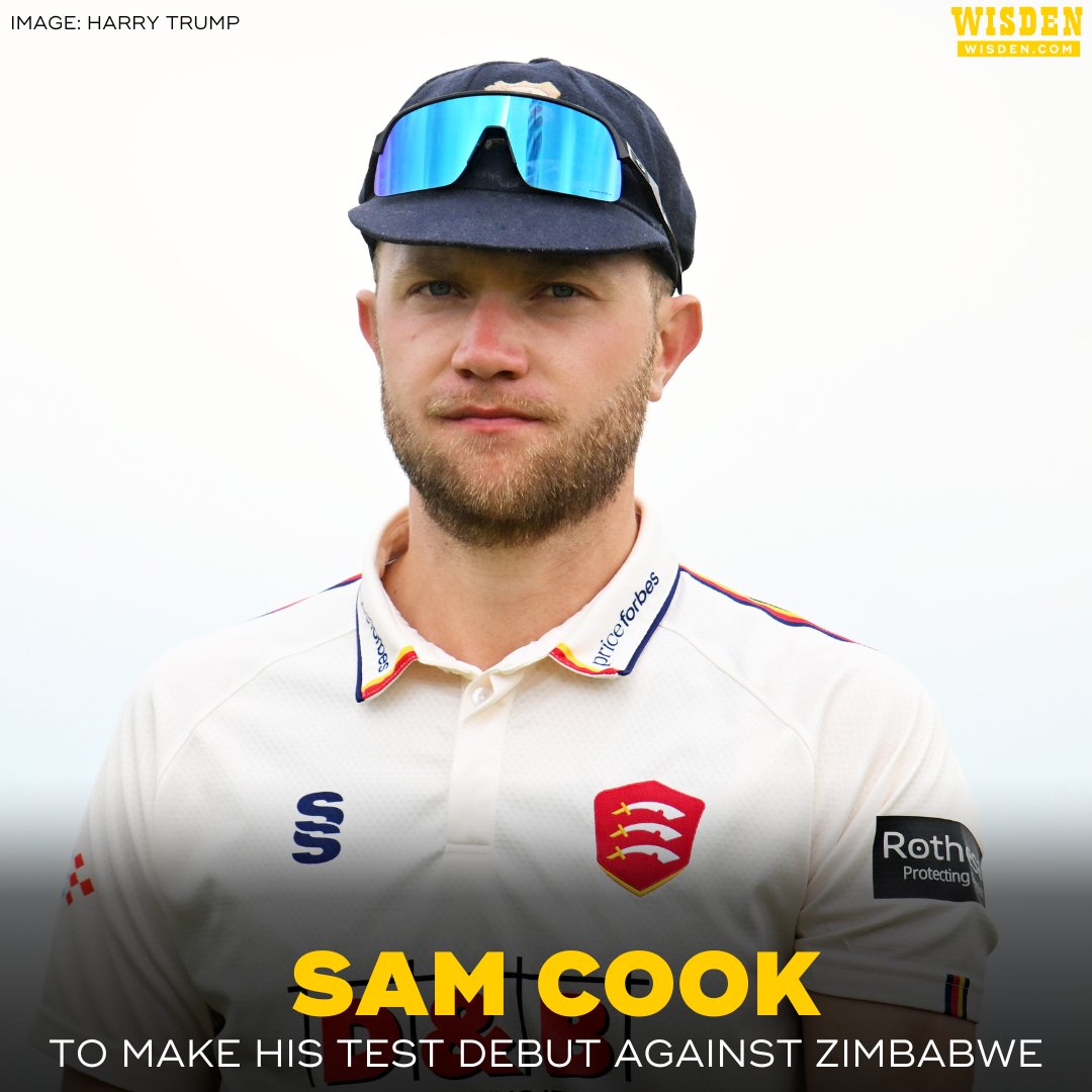 WisdenCricket's tweet photo. Brendon McCullum has confirmed that Sam Cook is set to earn his maiden Test cap.
#SamCook #ENGvZIM https://t.co/WesaYQSj7x