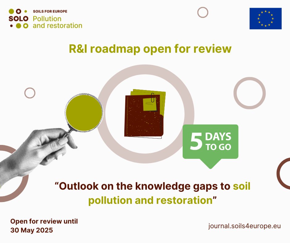 PAN Europe (@europepan) on Twitter photo 🥕🪱🌱 Interested in soils? Your comments and feedback are indispensable to shaping the future of EU Soil Research! Provide your comments and feedback on the draft roadmaps on soil knowledge gaps, developed in the <a href="/soils4europe/">Soils for Europe</a> project.
soils4europe.eu/roadmaps 🥕🪱🌱 Interested in soils? Your comments and feedback are indispensable to shaping the future of EU Soil Research! Provide your comments and feedback on the draft roadmaps on soil knowledge gaps, developed in the <a href="/soils4europe/">Soils for Europe</a> project.
soils4europe.eu/roadmaps