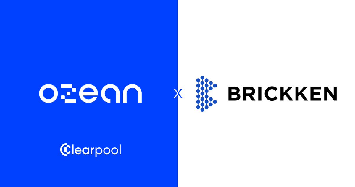 ClearpoolFin's tweet photo. 🤝 Ozean & @Brickken Partner to Enhance Institutional Access to On-Chain RWAs

Institutional issuers building on Ozean will now be able to access Brickken’s leading Digital Asset Platform for compliant tokenization of RWAs, equity, debt, and more.

With over $300M in assets tokenized across 16 countries, Brickken will support projects on Ozean with end-to-end infrastructure to bring traditional assets on-chain and expand DeFi access to institutional-grade RWAs.

🔗 Learn more:
https://t.co/KTiZY6IKnO

$CPOOL