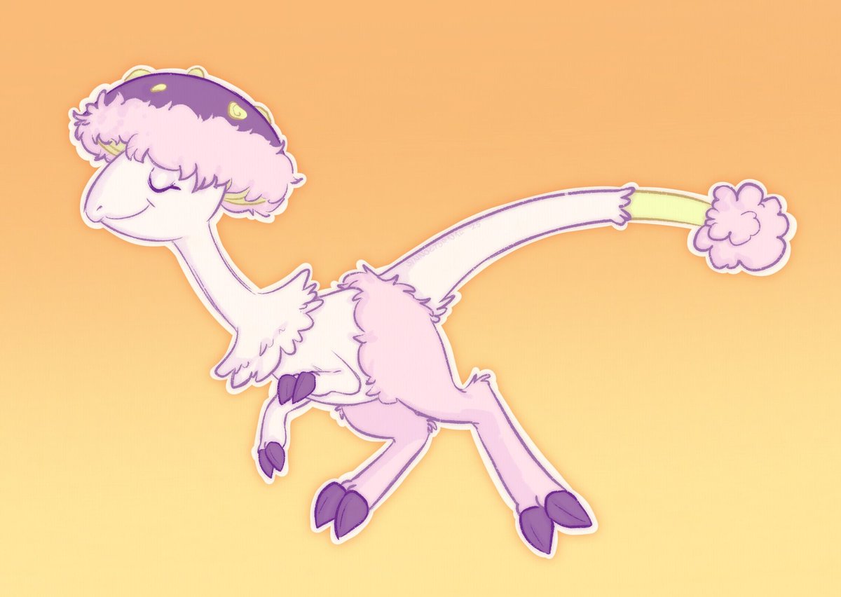 Sweet mushroom creature 🍄🍄

Art trade with <a href="/Helio_Fox/">HelioFox</a> !!