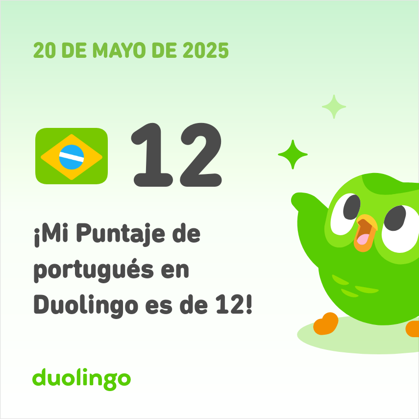 ElPerritoEditor's tweet photo. Não é suficiente 

¡Mi Puntaje de portugués en Duolingo es de 12! https://t.co/2rF4OKY6Lo