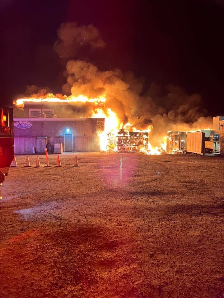 Firefighters responding to Matunuck Oyster Bar around 3:45 a.m. found heavy fire and smoke coming from the building.

The fire chief says it's a "sad day for the town." Details: wpri.com/news/local-new…