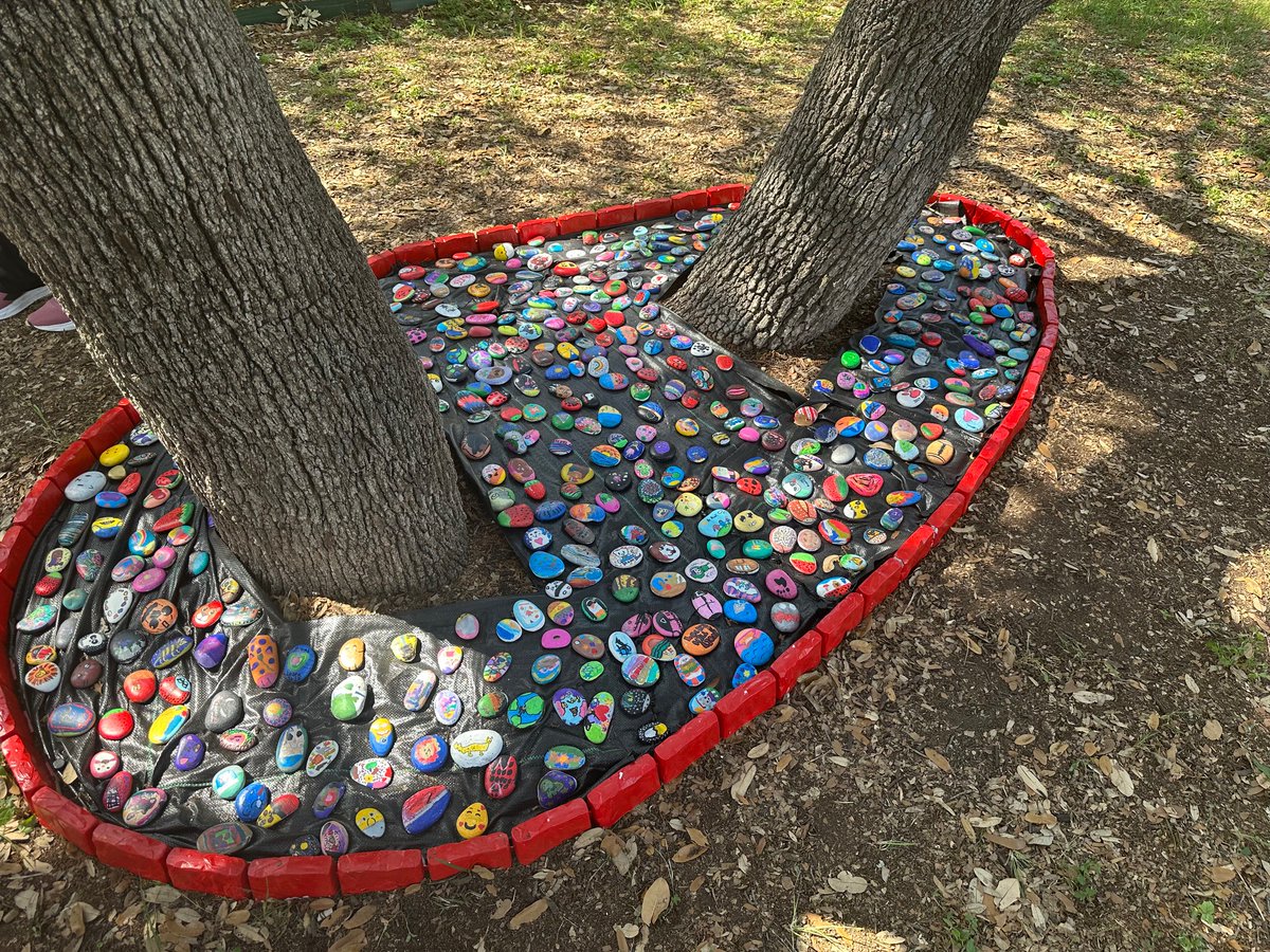 Locke Hill proudly partnered w/ the brand new UTSA Artist in Residence (AIR) program to bring a burst of creativity &amp; a whole lot of rocks to our campus! Thanks to the support of this program &amp; Ms. Bishop, we were able to create a Rock Guardian installation. <a href="/Buzu_Cards/">Mr. Guera</a>