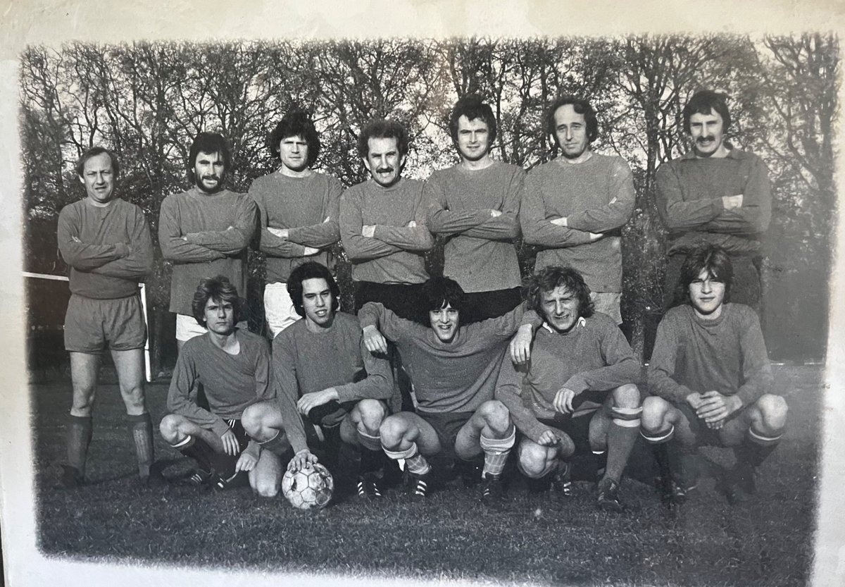 Brian Glanville's famous Chelsea Casuals football team c 1975. My old man back row, 2nd from right, far left Tom Kremer who developed the Rubik cube, me on the ball, brother Toby in the middle, artist Norman Ackroyd next to him.