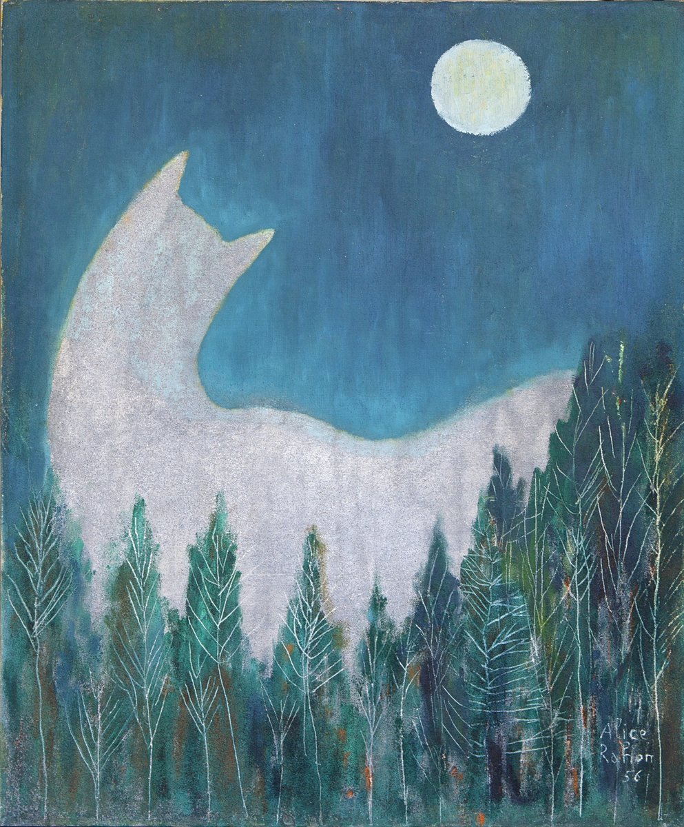 artstitle's tweet photo. アリス・ラオン
（Alice Rahon、1904-1987）
『女王陛下と月』
（Her Majesty and the Moon） https://t.co/kD0vOAw6Np