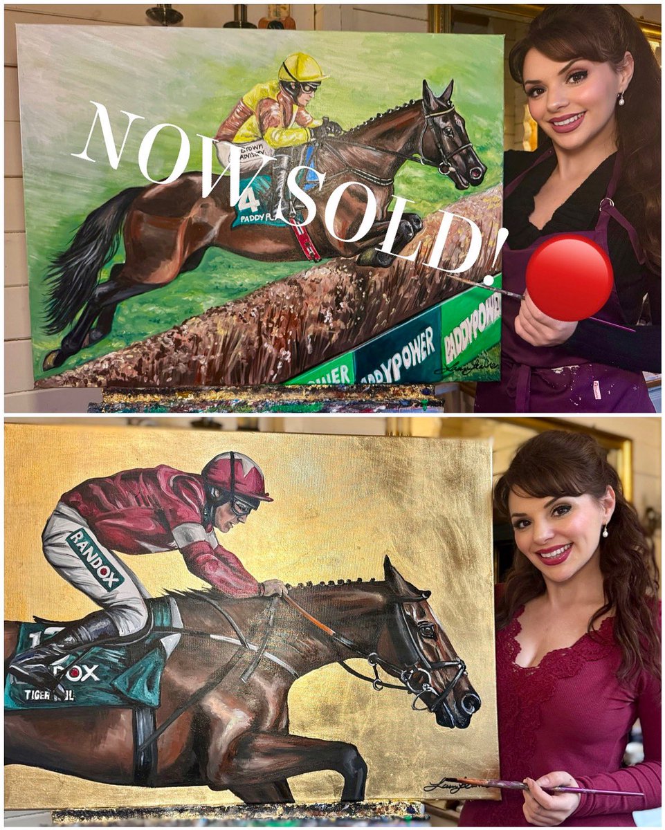 LauraJeanneArt's tweet photo. My Original Painting, ‘GALOPIN DES CHAMPS’ is NOW SOLD! 🔴 ‘TIGER ROLL’ is still for Sale! DM or Email: laura@laurajeanne.net

 #horseracing #tigerroll #galopindeschamps #racehorse #laurajeanne #fineart https://t.co/Bnw6yeI2be