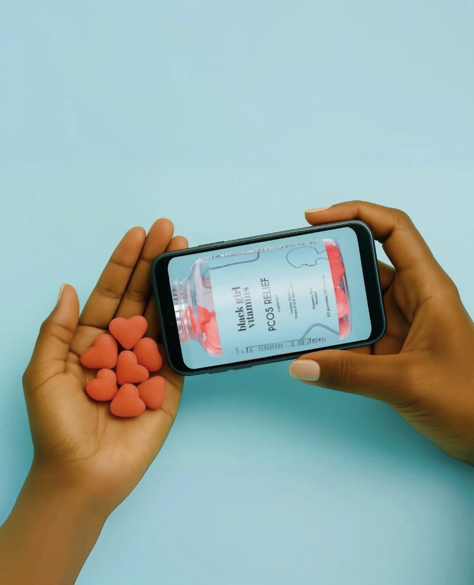 TryBGVitamins's tweet photo. Why has our PCOS Relief gummies sold out FIVE TIMES?! Three reasons our PCOS Relief is the #1 PCOS supplement for Black women:

1.Powerful, research-backed ingredients 
2.Real results from real women

3.Made for us, with love https://t.co/sFnhpHKSV9