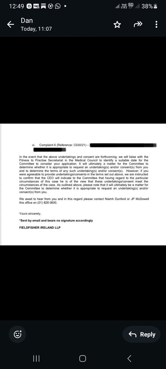 I would say to every elected politician in Ireland: I've been offered a full pardon by the Irish Medical Council, on the sole condition that I sign an 
undertaking " not to publicly criticise Government Health  Policy."

Is this the type of politics that YOU were elected to