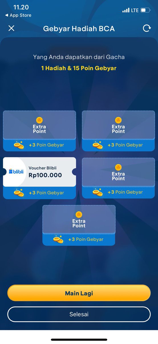 tanyakanrl's tweet image. 💚 want to pamer, seberapa hoki kamu main gacha gebyar hadiah BCA? wkeke dapet vch 100k lumayann