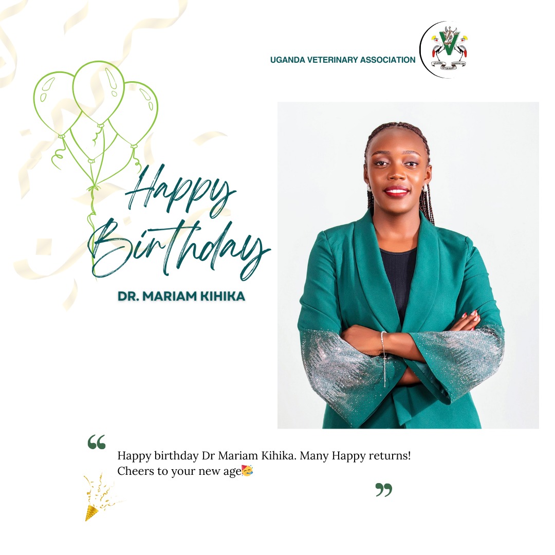 Ugveterinarians's tweet photo. #UVACELEBRATES
Happy Birthday, Dr. Mariam Kihika! 🎉 
Wishing you a day filled with joy, love, and celebration. May your passion for poultry medicine continue to soar to new heights, improving the lives of birds and the people who care for them. We're grateful for your dedication and commitment to animal health.
Here's to another year of clucking good health and happiness! 🐓💕
Best regards.