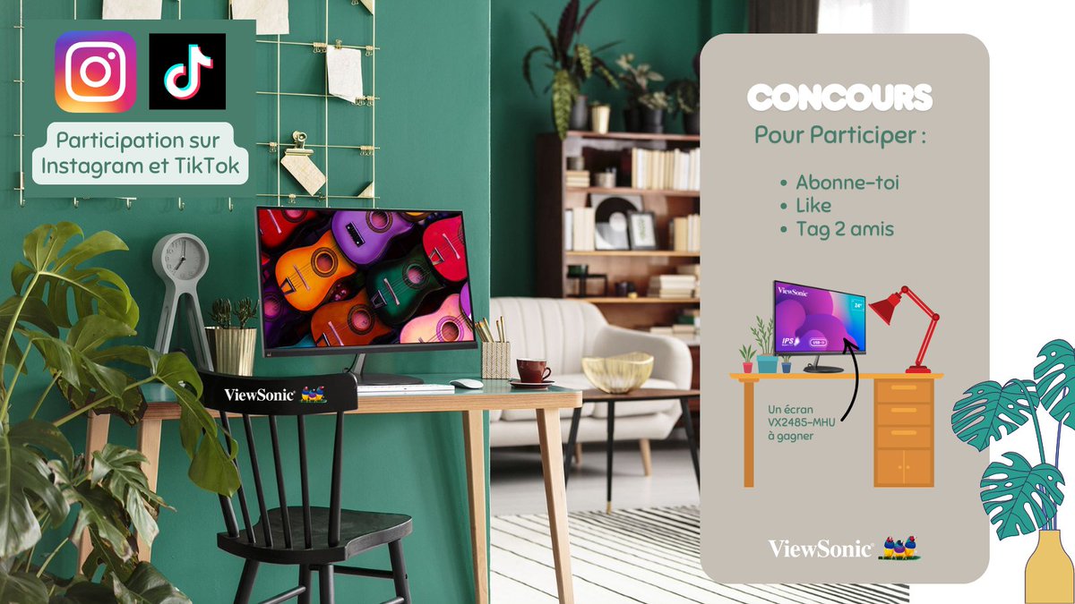 ViewSonic France (@viewsonicfr) on Twitter photo Tu veux un setup qui claque ? On a ce qu’il te faut 🔥
🎁 ViewSonic te fait GAGNER le sublime écran VX2485-MHU
🎮 Parfait pour le taff, le stream, ou les games nights
👀 Pour participer, c’est easy :
 Rendez-vous sur Instagram et ou sur TikTok @ViewSonicFrance
📆 Fin 25 mai 2025 Tu veux un setup qui claque ? On a ce qu’il te faut 🔥
🎁 ViewSonic te fait GAGNER le sublime écran VX2485-MHU
🎮 Parfait pour le taff, le stream, ou les games nights
👀 Pour participer, c’est easy :
 Rendez-vous sur Instagram et ou sur TikTok @ViewSonicFrance
📆 Fin 25 mai 2025