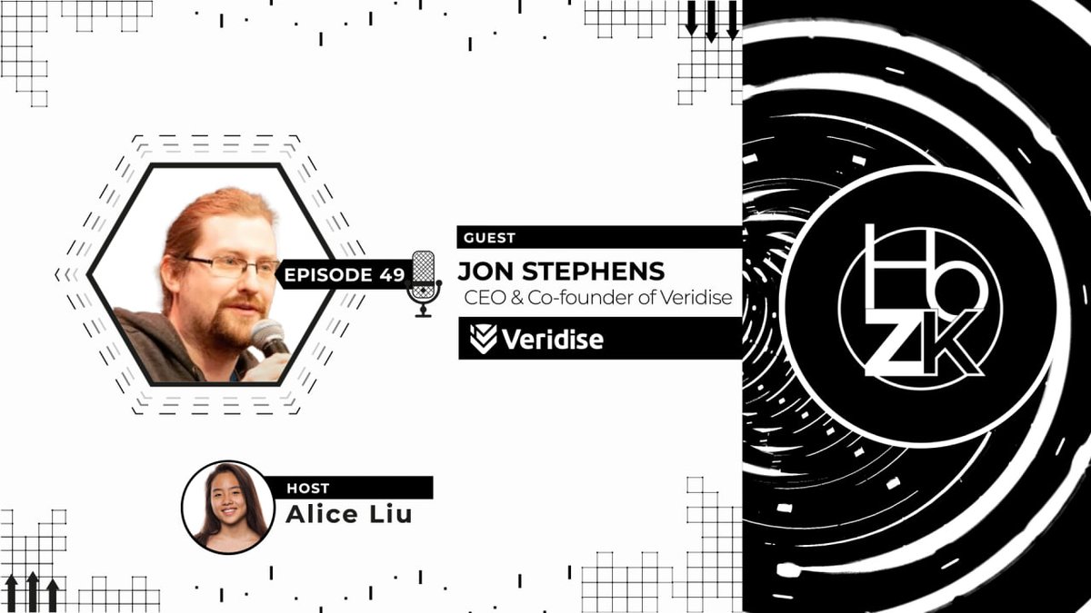 HouseofZK's tweet photo. House of ZK Radio #49: Jon Stephens, CEO of Veridise - out now on Spotify & YouTube 🔲🔳

In this episode we sit down with @FormallyJon, Co-founder & CEO of @VeridiseInc, to explore the state of security in zero-knowledge systems. 

From smart contract audits to formal verification of ZK circuits and ZKVMs, Jon breaks down where things go wrong, how Veridise builds internal tools like Vanguard and Picasso, and what developers should know when building verifiable applications. 

Essential listening for anyone serious about ZK security 🤝

Spotify: https://t.co/PPUMHyf4sj

YouTube: https://t.co/FbkbRCLq7L