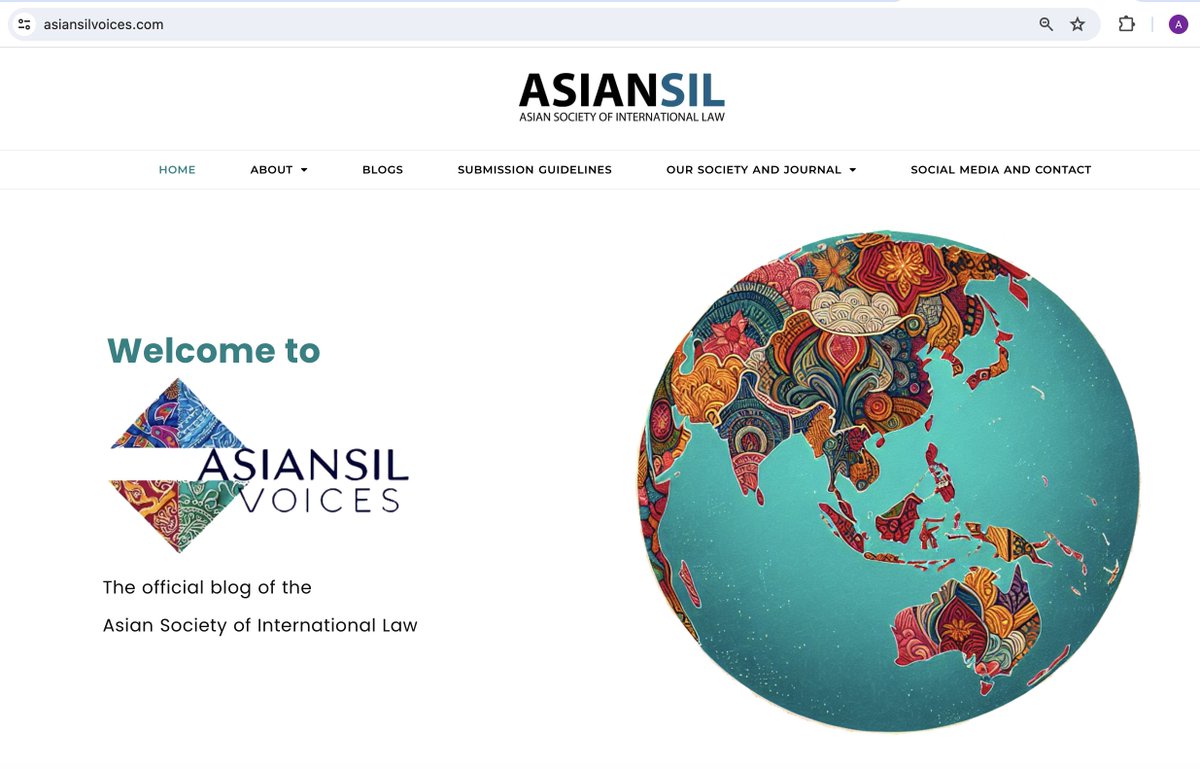 Asian Society of International Law (AsianSIL) tweet media