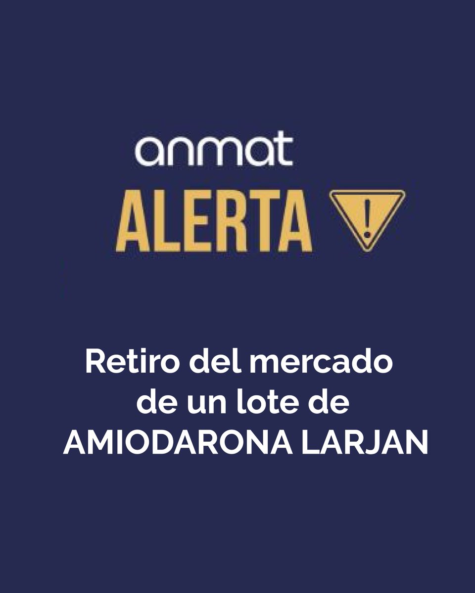 La medida fue tomada luego de haberse detectado la presencia de partículas en las ampollas del producto. Más información: bit.ly/4jgq3ia