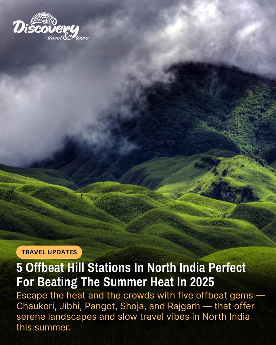 MotiMustafa's tweet photo. 🌄 Beat the heat! Explore 5 offbeat hill stations in North India with Discovery Travel and Tours. #SummerEscape #TravelWithDiscovery https://t.co/NEGO9dhL5E