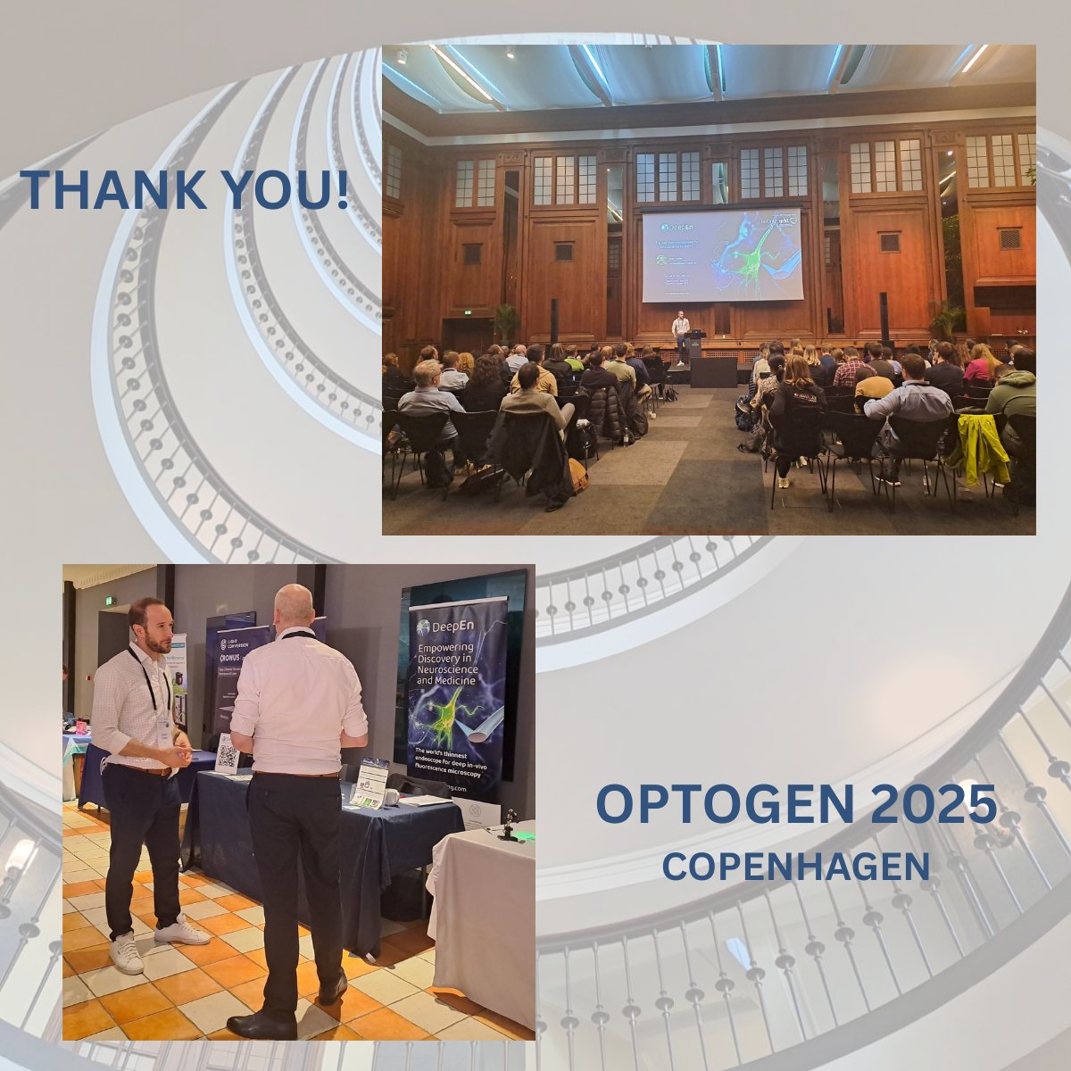 DeepEn_imaging's tweet image. In the beginning of May, we have spent 3 days in  Copenhagen for Optogen 2025 exploring recent advanements in technologies for #neurophotonics and #optogenetics.

#DTU - Technical University of Denmark

#neuroscience 
#neurotechnologies