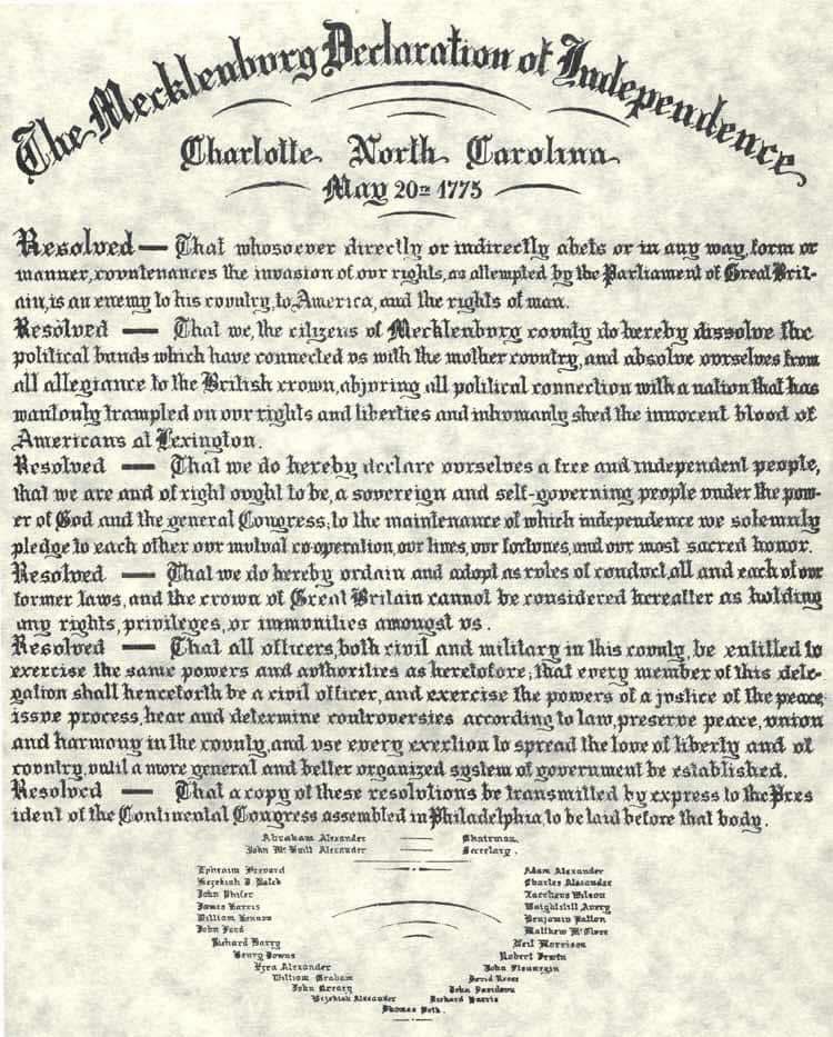 250 years ago today, North Carolina was the first to declare independence.

Happy Meck Dec Day!
First in Freedom