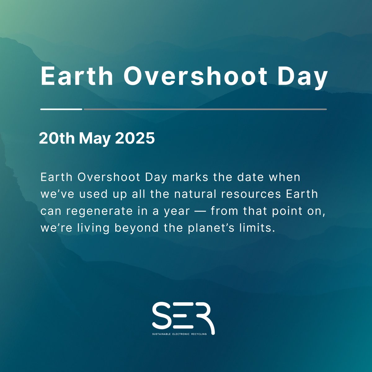 Today is the UK’s Earth Overshoot Day — we’ve used up a year’s worth of natural resources.

As a carbon neutral company, SE Recycling helps push back overshoot through the sustainable recycling, reuse, and refurbishment of electronics.