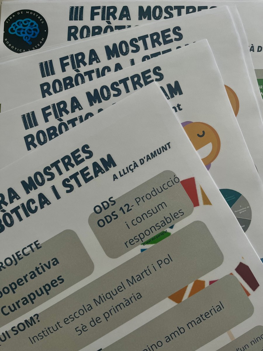 Tot a punt per demà!!🥳🥳
3a edición de la Fira de mostres de robòtica i steam.

📍Aquest curs a Lliçà d'Amunt.
