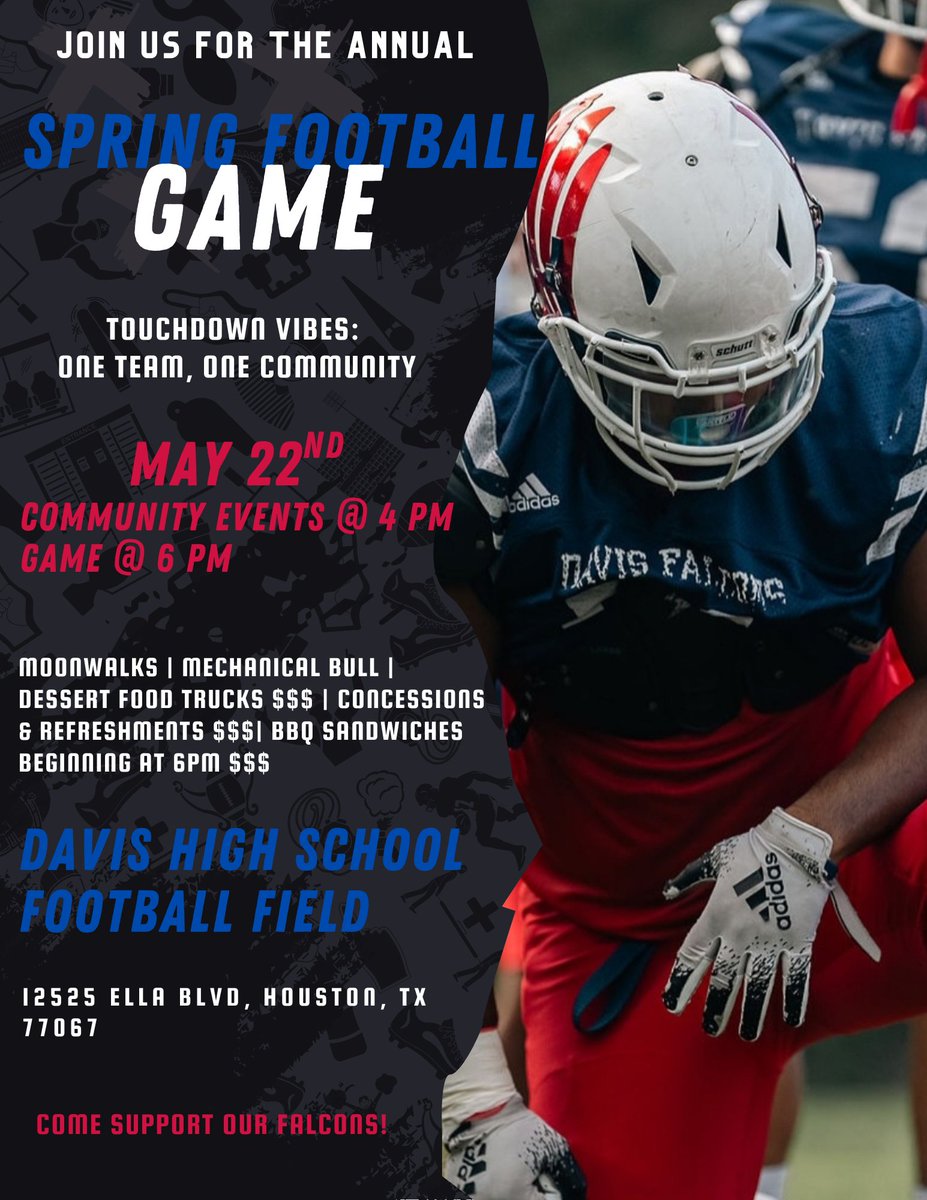 Coach D. Wilson (@coachwilson1980) on Twitter photo Feeder schools Come out and Enjoy your future home !!
Davis HS has everything you need and want to establish the tradition and brick by brick mentality.
#RecruitBOD
<a href="/davis__football/">Davis Falcons Football</a>
<a href="/plummerfootball/">Plummer Puma Football</a>
<a href="/PlummerMS_AISD/">Plummer MS Aldine ISD</a>
<a href="/ShotwellMS_AISD/">Shotwell Middle School - Aldine ISD</a>
<a href="/StovallMS_AISD/">Stovall Middle_AISD</a> Feeder schools Come out and Enjoy your future home !!
Davis HS has everything you need and want to establish the tradition and brick by brick mentality.
#RecruitBOD
<a href="/davis__football/">Davis Falcons Football</a>
<a href="/plummerfootball/">Plummer Puma Football</a>
<a href="/PlummerMS_AISD/">Plummer MS Aldine ISD</a>
<a href="/ShotwellMS_AISD/">Shotwell Middle School - Aldine ISD</a>
<a href="/StovallMS_AISD/">Stovall Middle_AISD</a>