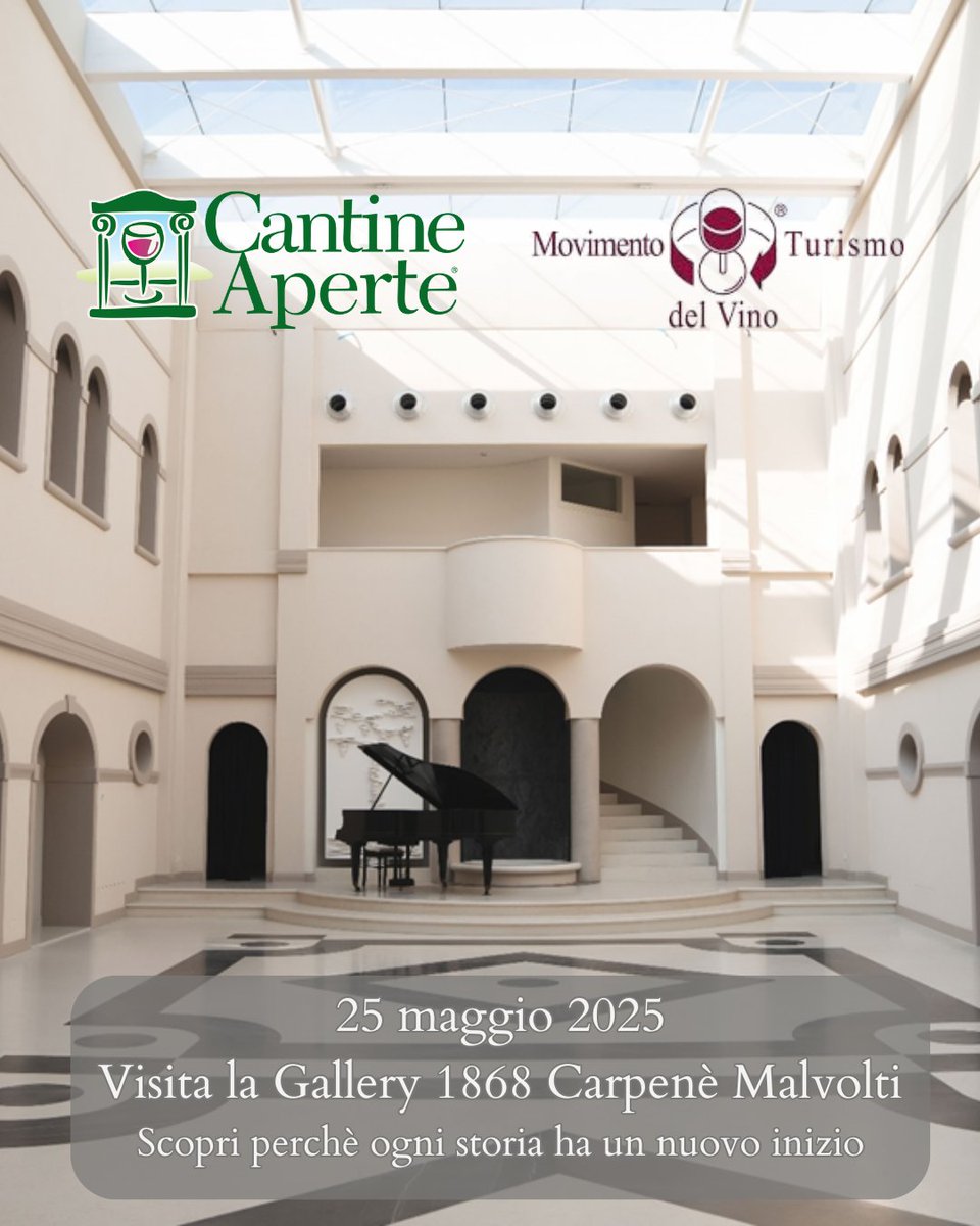 CarpeneO's tweet photo. Cantine Aperte è alle porte…

Ti aspettiamo domenica 25 maggio per un’esperienza autentica e singolare​, vieni a Conegliano a conoscere la casa spumantistica di oltre 150 anni. https://t.co/VHERmTn8rQ