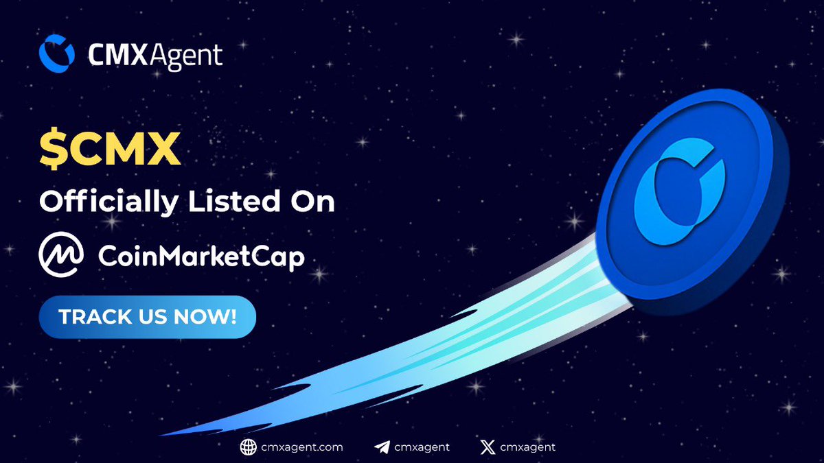 $CMX is officially listed on <a href="/CoinMarketCap/">CoinMarketCap</a>.

Track us now and stay updated on our journey!