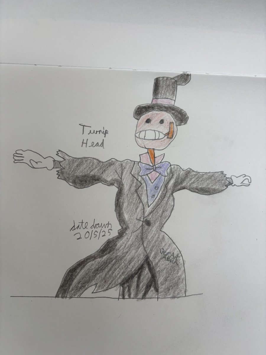 GeoArtAttack's tweet image. Here’s my drawing of Turnip Head!! #geoartaattack #followformore #art #artist #artwork #anime #animeart #animedrawing #HowlsMovingCastle #TurnipHead #turnipheadhowlsmovingcastle #freehandart #freehandartwork