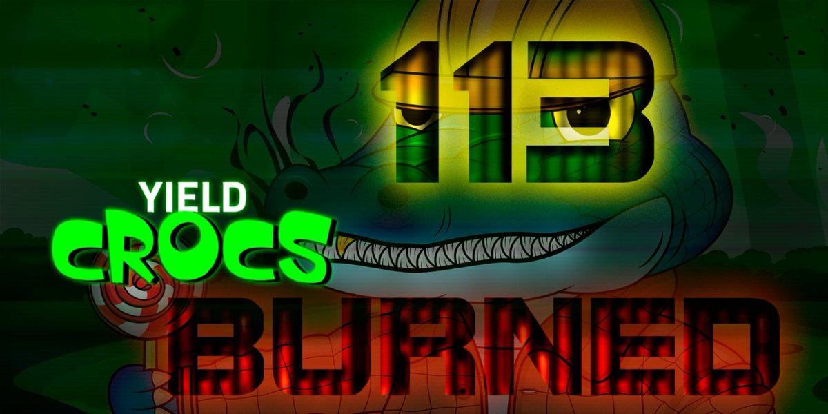 113 #YieldCrocs have been burned 🫡

Monthly buy &amp; burn 💰+🔥
= 10% of revenue gets used to 🧹

Each month, YG holders
• get epoch rewards in $SOL &amp; $yGATA
• participate in #YieldRaffle (10% of revenue goes to 3 holders) 🎟️

Get YCs on <a href="/OmniFlixNetwork/">OmniFlix Network ⚛️🎬</a> :