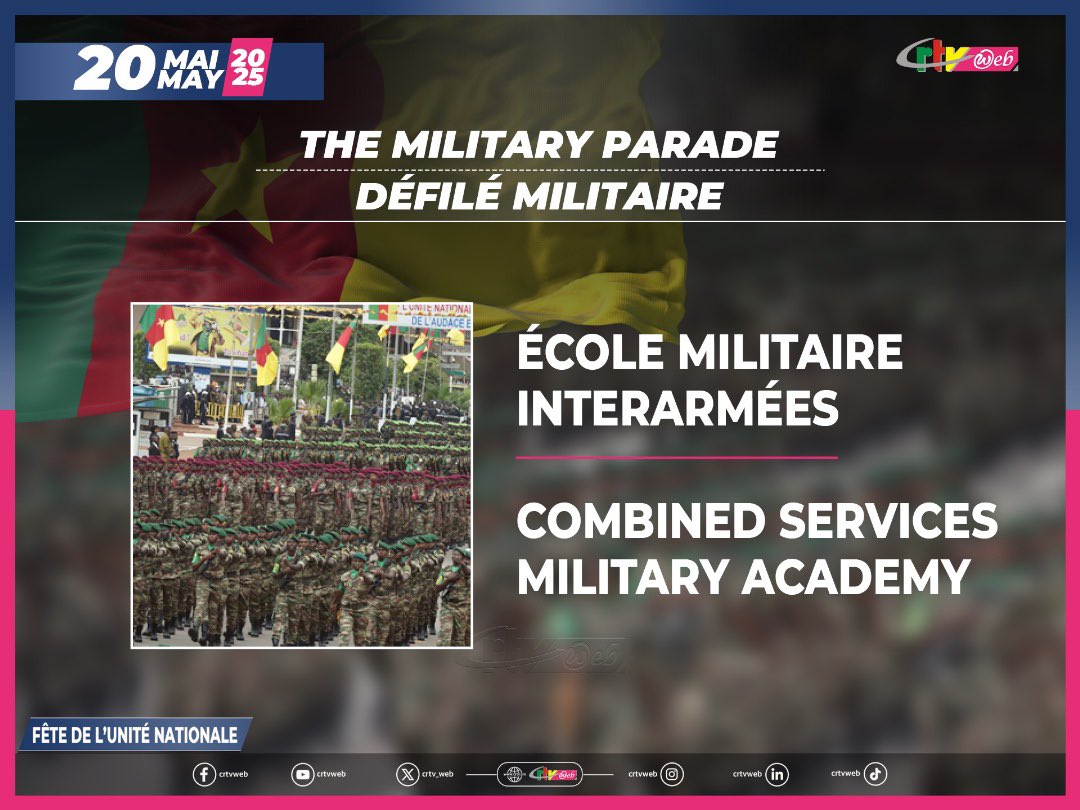 CRTV_web's tweet image. Créée en 1959 et inaugurée le 18 janvier 1960, l’Ecole Militaire Interarmées (#Emia) est le principal creuset de formation des officiers de la Gendarmerie nationale et des Armées.