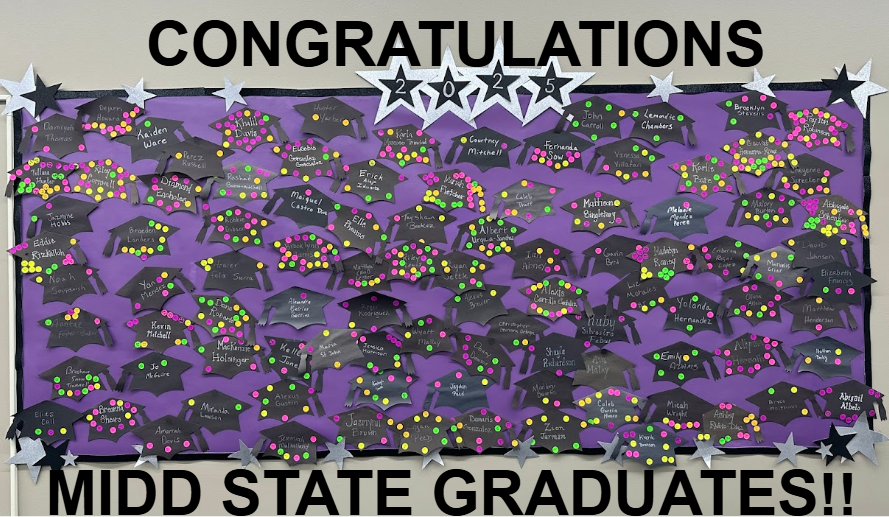 MVPMiddies's tweet photo. CONGRATULATIONS TO ALL MIDD STATE 2025 GRADUATES!!
¡FELICITACIONES A TODOS LOS GRADUADOS DE MIDD STATE 2025!
We had 99 grads (11 were Juniors).
Tuvimos 99 graduados (11 eran estudiantes del tercer año).
#MiddieRising
#MiddiePride
#MiddStateGrad
@MHSMiddieTweets
@MiddletownOH https://t.co/HytGVTa5mS