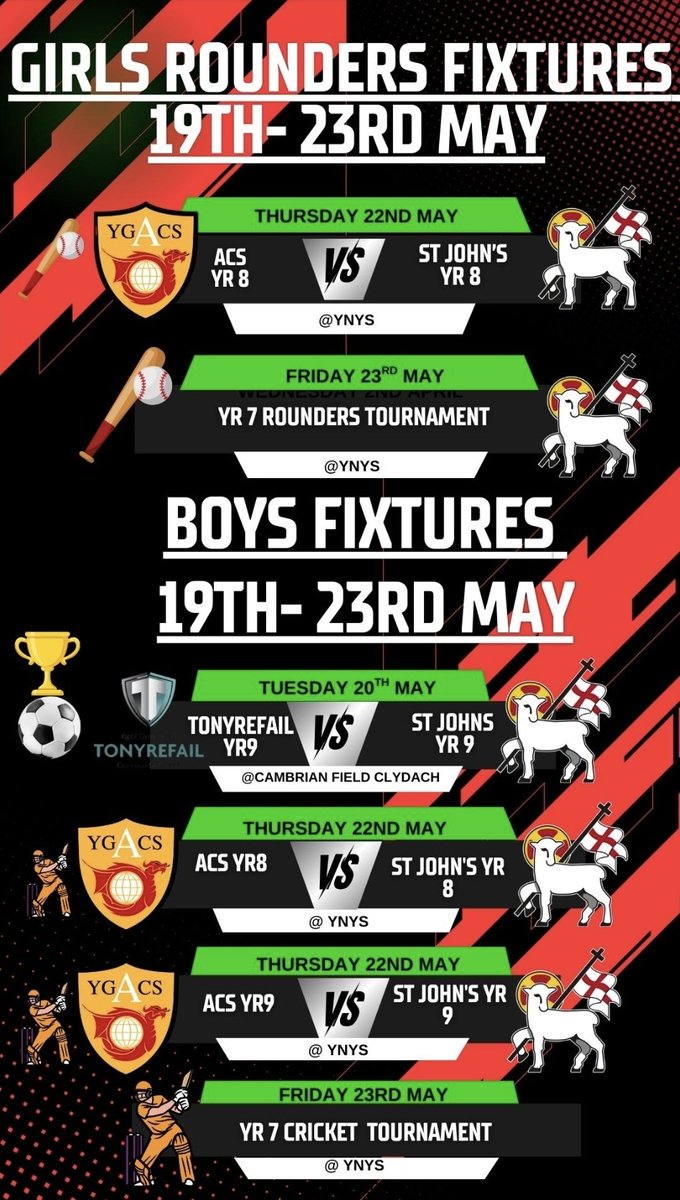 A very busy week of sport!!!