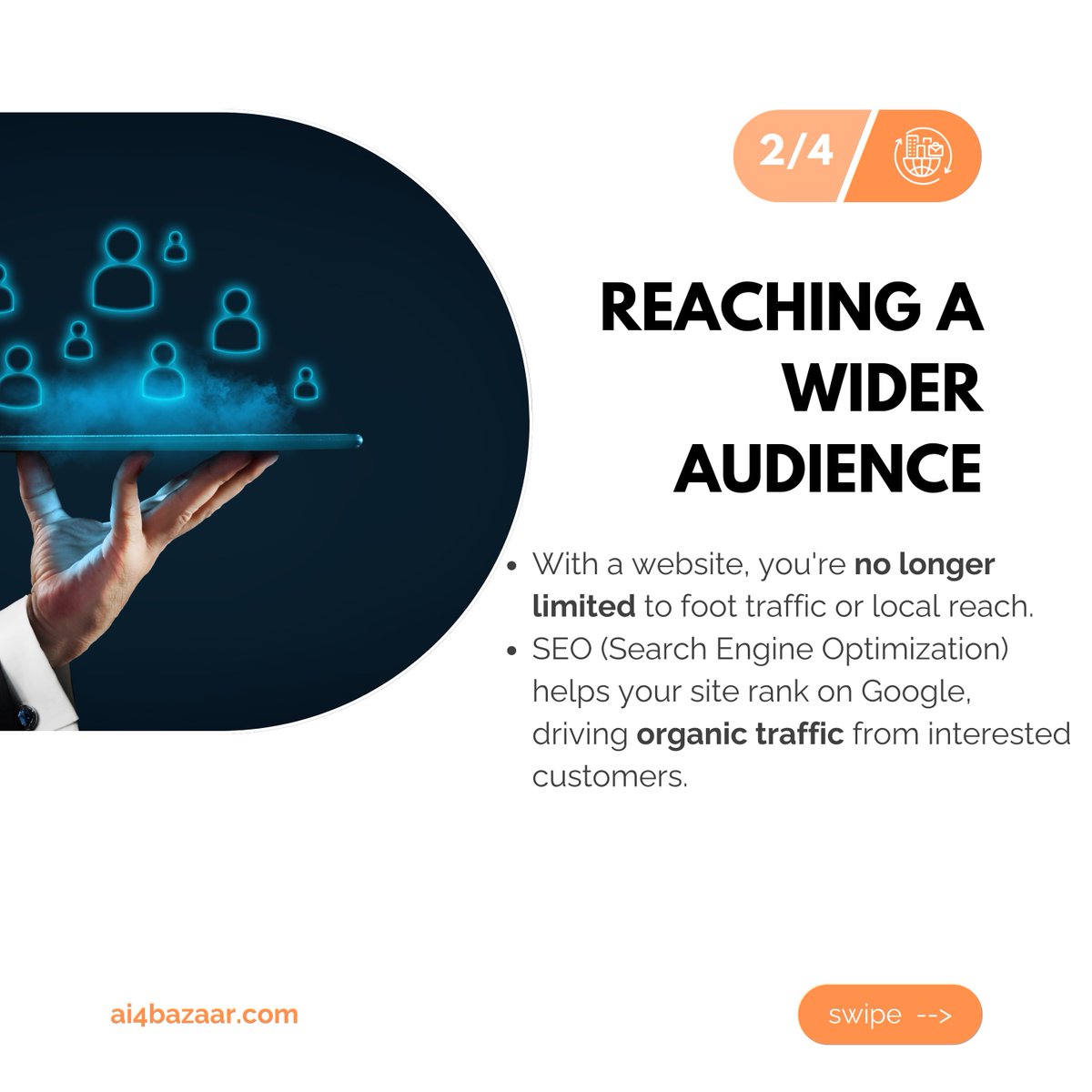 AI_4_Bazaar's tweet image. Every successful business begins with a strong foundation, and in the digital era, that foundation is a website.

#ai4bazaar #websiteforbusiness #localbusiness #smallbusiness #macrobusinesses