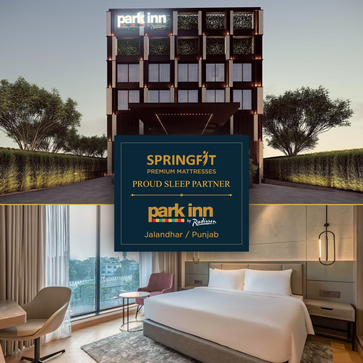 SpringfitSleep's tweet image. Whether you&apos;re at Park Inn, Jalandhar for work or a weekend escape, one thing stays constant super relaxing sleep with #Springfitmattresses.

🔗springfit.com/pages/hospital…

#ParkInnHotel #Springfit #PremiumMattress #Mattress #Hospitality #Hotelmattress #LuxuryHotel #ProudSleepPartner