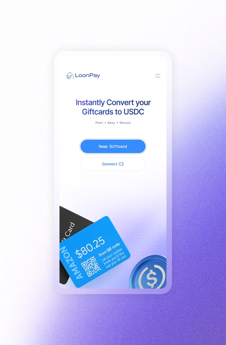 nobleugorji's tweet photo. ๐ Loonpay is coming up โ https://t.co/bXsi5XANZV
Swap your gift cards for USDT in minutes.
I had the pleasure of designing this platform for the talented @loonpay team, who built it during the Based Africa Hackathon by @buildonbase.
๐ท Simple. Fast. Beautifully functional. https://t.co/Llzi9A24Sv