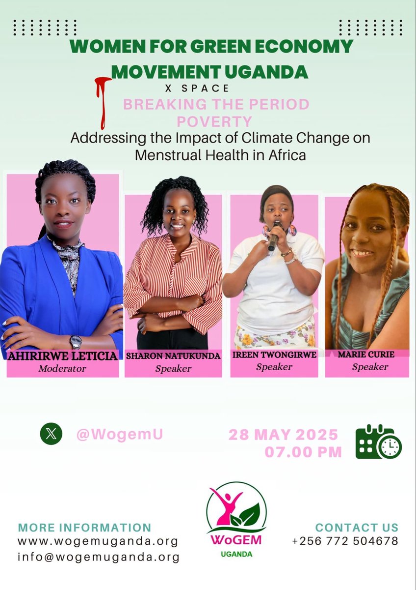 Shallon Aine (@shallonain2025) on Twitter photo Don’t forget to join our May monthly engagement as break down the barriers that hinder girls from menstruating with dignity climate change being one of the challenges.<a href="/GloshEdith/">Edith the Poet🦋</a> <a href="/TWONGIRWEIREEN1/">TWONGIRWE IREEN</a> <a href="/IriseEastAfrica/">Irise Institute East Africa</a> <a href="/leanshan1/">Sharon Natukunda</a> <a href="/ahirirwe_l/">Ahirirwe Leticia</a> <a href="/Cathytp2/">Catherine Twongyeirwe</a> <a href="/ACEJUganda/">Action for climate and environmental justice</a> <a href="/HFaithchela/">Chelangat faith hope(Chella)</a> Don’t forget to join our May monthly engagement as break down the barriers that hinder girls from menstruating with dignity climate change being one of the challenges.<a href="/GloshEdith/">Edith the Poet🦋</a> <a href="/TWONGIRWEIREEN1/">TWONGIRWE IREEN</a> <a href="/IriseEastAfrica/">Irise Institute East Africa</a> <a href="/leanshan1/">Sharon Natukunda</a> <a href="/ahirirwe_l/">Ahirirwe Leticia</a> <a href="/Cathytp2/">Catherine Twongyeirwe</a> <a href="/ACEJUganda/">Action for climate and environmental justice</a> <a href="/HFaithchela/">Chelangat faith hope(Chella)</a>