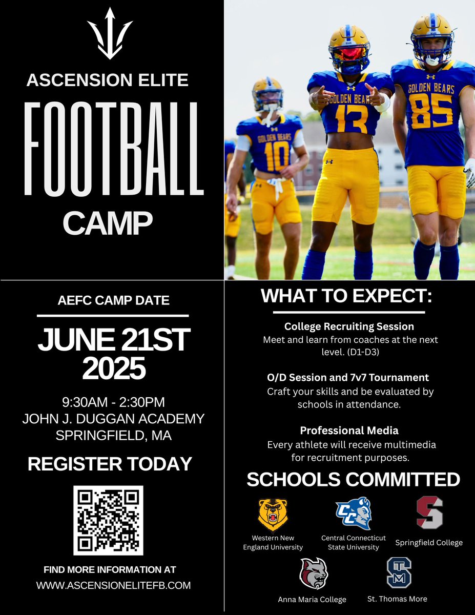 Nanfito Productions LLC (@nanfitoprodllc) on Twitter photo Any coaches interested in attending <a href="/ascension_elite/">Ascension Elite Football Camp</a>, DM us now!
Great chance to evaluate top Northeast talent. We’d love to have you on June 21st.
#AEFC #AscensionEliteFootballCamp Any coaches interested in attending <a href="/ascension_elite/">Ascension Elite Football Camp</a>, DM us now!
Great chance to evaluate top Northeast talent. We’d love to have you on June 21st.
#AEFC #AscensionEliteFootballCamp
