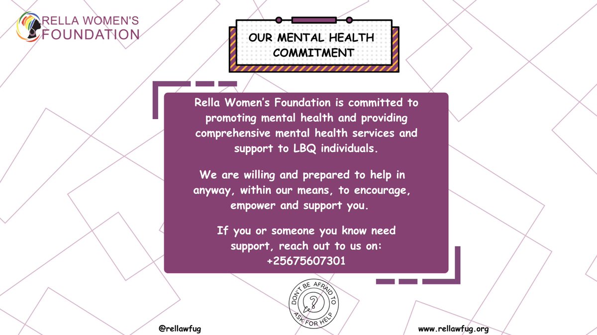 Your mental health matters every day, not just when you're struggling. At Rella Women's Foundation, we're committed to providing accessible support services to LBQ individuals that meet you wherever you are in your wellness journey.
#MentalHealthMatters #RellaWF