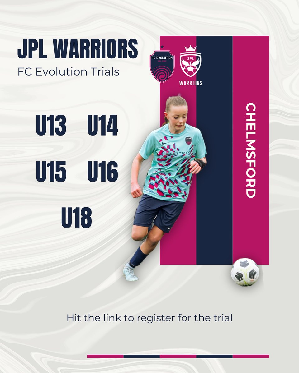 I have taken the lead at FC Evolution U15 Girls JPL Warriors for the 2025/26 season

Step into a high-performance environment built for ambitious players.

DM me or click link to register your interest or to arrange a trial! fcevolution.co.uk/join-the-team/