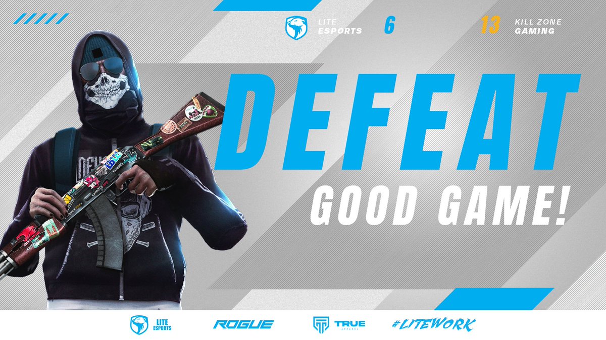 [#LITECS2]

Unfortunately tonight wasn't our night Against KZG.

✅ 6
❌ 13

#LITEESC // <a href="/ESEA/">ESEA League</a> // #LITEWORK