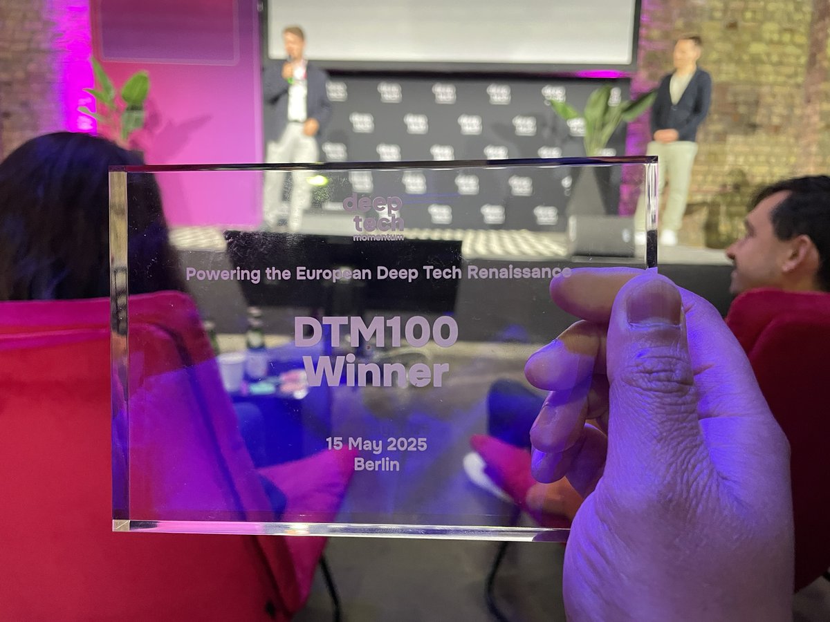 Frontier Space Technologies (@frontierspace21) on Twitter photo Honored to receive the Individual Judge Prize at Deep Tech Momentum 100 - recognition for our mission to industrialise space biotech. 
Special thanks to o the judging panel for recognising its relevance.
We're just getting started.
#FrontierSpace Honored to receive the Individual Judge Prize at Deep Tech Momentum 100 - recognition for our mission to industrialise space biotech. 
Special thanks to o the judging panel for recognising its relevance.
We're just getting started.
#FrontierSpace