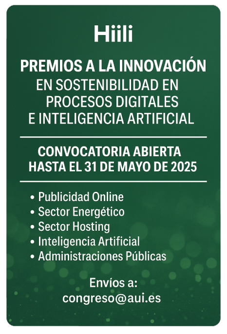 Abierta la convocatoria de los Premios a la Innovación en Sostenibilidad Digital !!presenta tu candidatura antes del 31 de mayo !!
hiilicongress.org/premios

#hiilicongress #sostenibilidaddigital #hiili2025