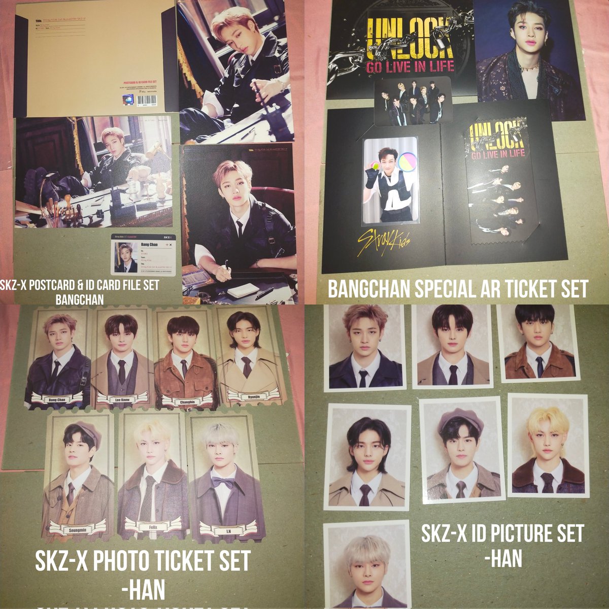 channgaroo's tweet photo. wts aab stray kids (mostly bangchan) yang ada di pic
take all only 2.500k
- photo card
- skz-x
- bangchan ar ticket set
- album GO LIFE, IN LIFE, NOEASY
- slogan bangchan by glittery chan (slogan only)

✅nego
✅co oren
✅packing
❌adm

📍bekasi https://t.co/h4mmO5Vcle