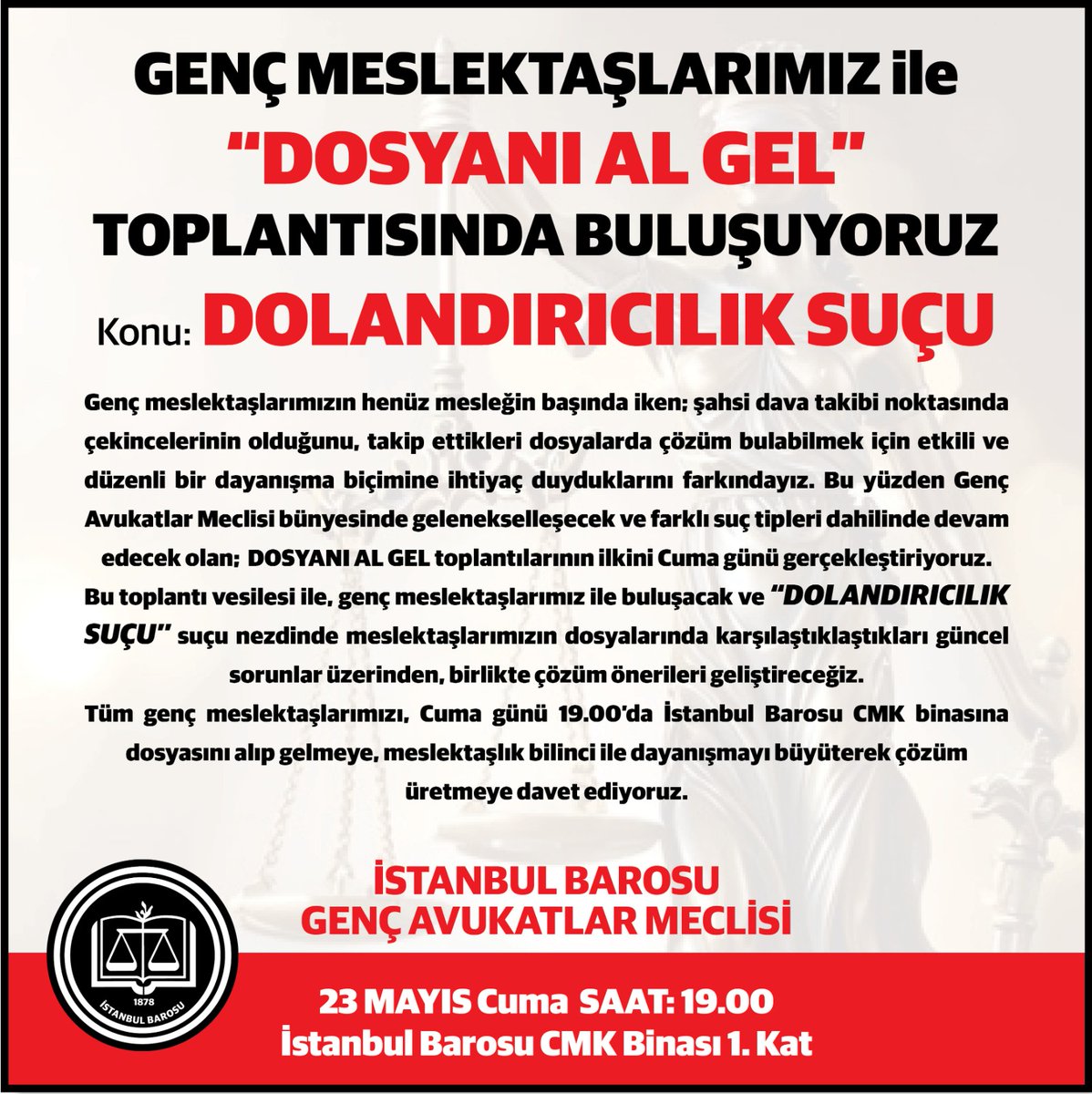 Genç Meslektaşlarımız ile Dosyanı Al Gel Toplantısında Buluşuyoruz
